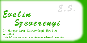 evelin szeverenyi business card