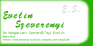 evelin szeverenyi business card